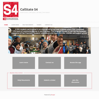 CalState S4 | Student Success | Staff Support | Site Safety | Smart Statistics