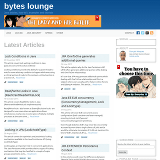 Java articles, how-to's, examples and tutorials - byteslounge.com