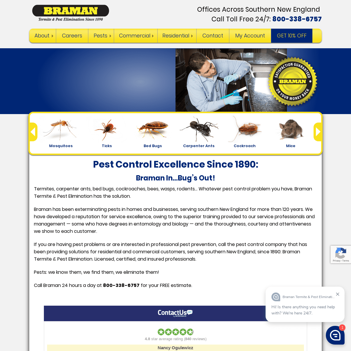 Braman Termite & Pest Elimination | Pest Control Since 1890