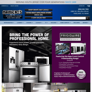 Appliances, Electronics in Vineland, Millville and Bridgeton NJ | Mainiero's Appliances and TV