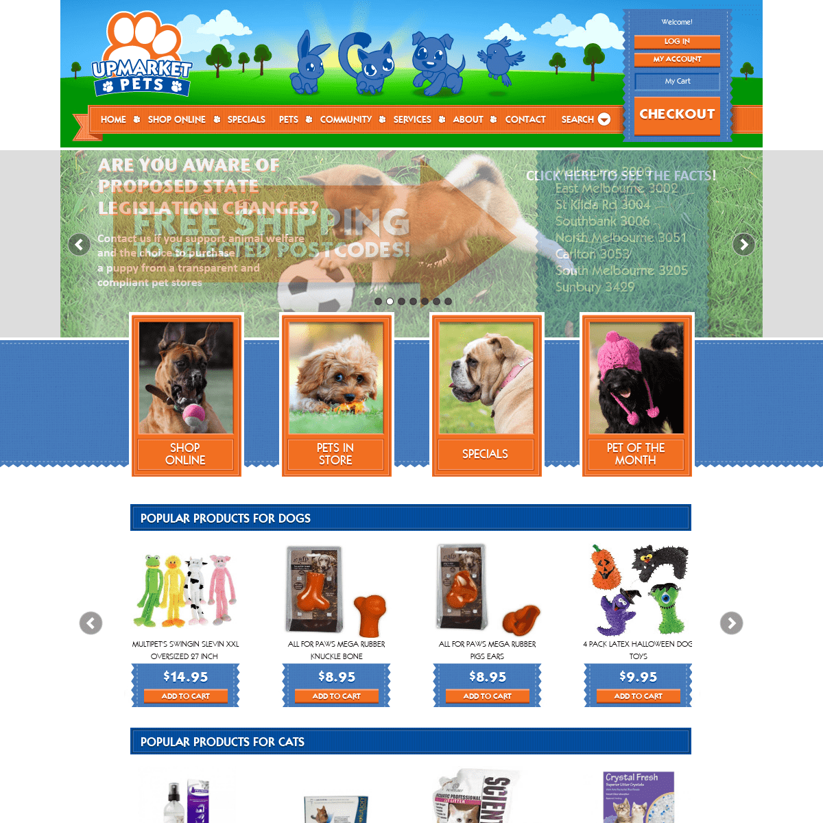 Upmarket Pets, Melbourne Australia | Buy Pet Products Online | Upmarket Pets Online Store