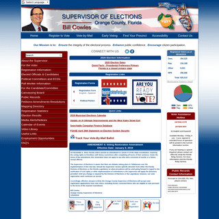 Bill Cowles Supervisor of Election, Orange County, Florida