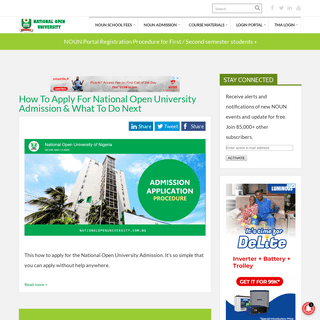 National Open University of Nigeria - NOUN Portal