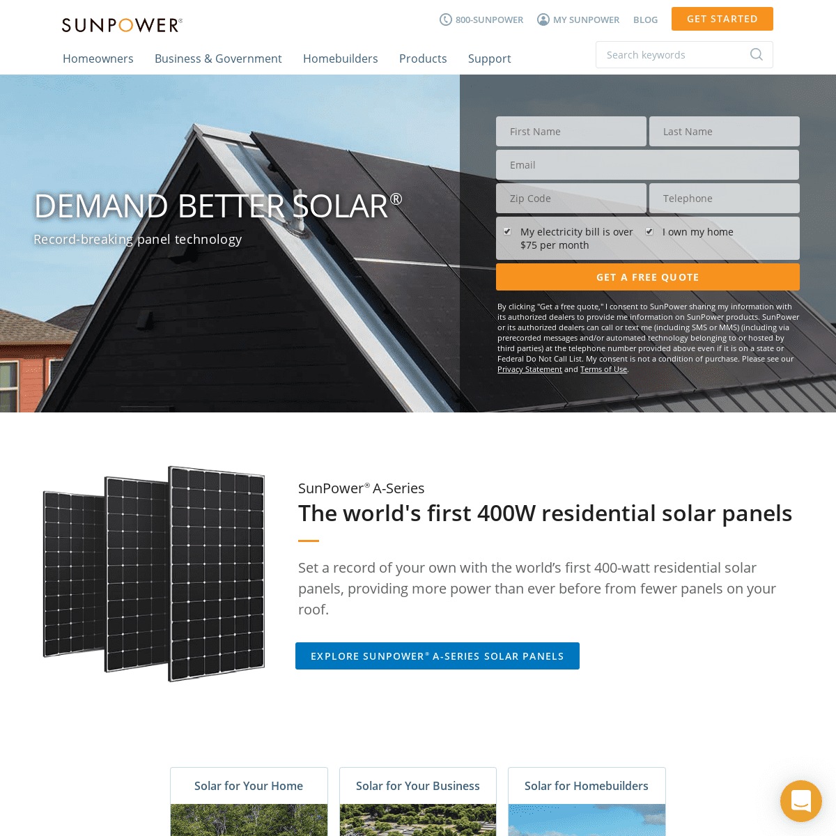 Home Solar Panels, Commercial & Utility-Scale Solar Solutions | SunPower