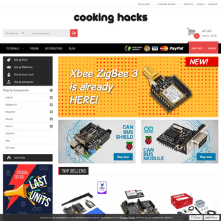 Cooking Hacks -  Electronic and IoT Kits, tutorials and guides for Makers and Education