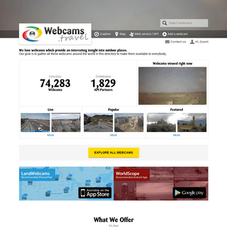 webcams.travel — Landscape Webcams Worldwide 