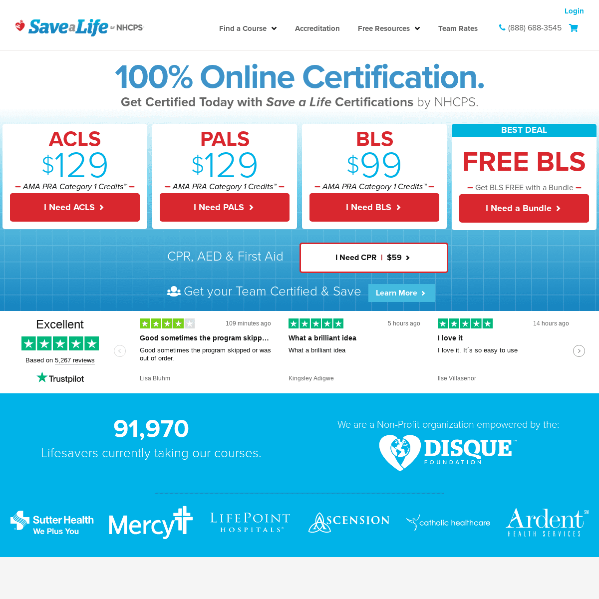 NHCPS.com - ACLS, PALS, BLS, CPR & First Aid