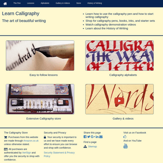 Learn Calligraphy - The art of beautiful writing - Calligraphy lessons and alphabets