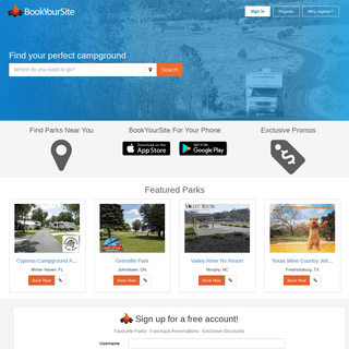 Online Campground and RV Park Reservations | BookYourSite