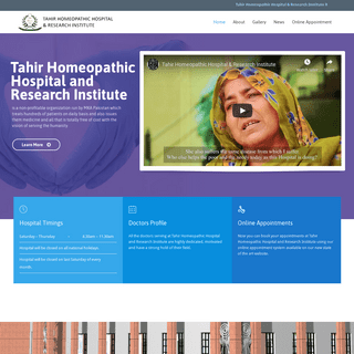 Tahir Homeopathic Hospital & Research Institute â€“ Rabwah, Pakistan