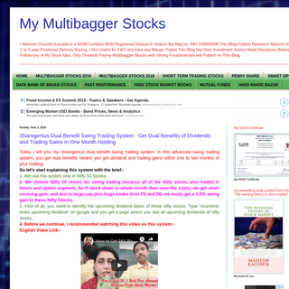 My Multibagger Stocks 