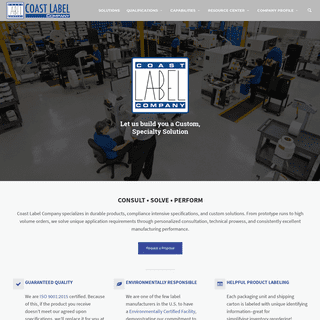 Homepage - Coast Label Company