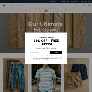 Khakis, Men's Clothing, Shoes & Accessories | Official Site