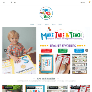 Make Take & Teach – Hands-on Learning Activities for Reading, Math, Speech & Language
