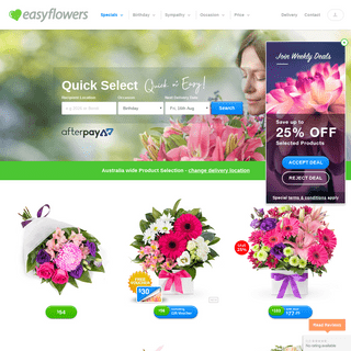 Flowers from $39 - EASYFLOWERS Australia - Send Flowers Online Australia wide with Australia's Favourite Online Florist!