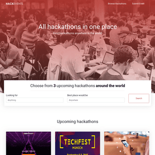 Hackevents - All hackathons in one place