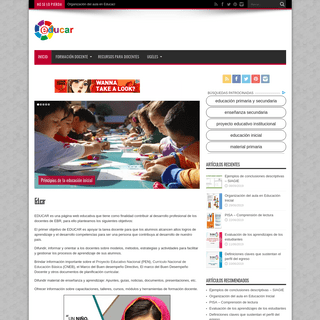 EDUCAR es una página web educativa para docentes de EBR
