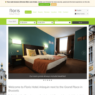 Floris Hotel Arlequin, Brussels - in Brussels Centre