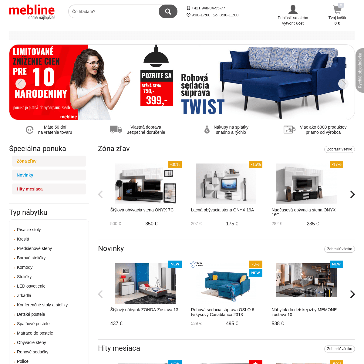 Mebline - Moderný nábytok | Internetový obchod