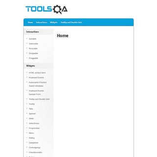 ToolsQA â€“ Demo Website to Practice Automation â€“ Demo Website to Practice Automation