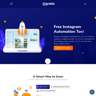 Gramto | 100% Free Instagram Automation All in One Tools