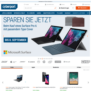 Cyberport > Notebook, Tablet, Smartphone & Apple günstig kaufen