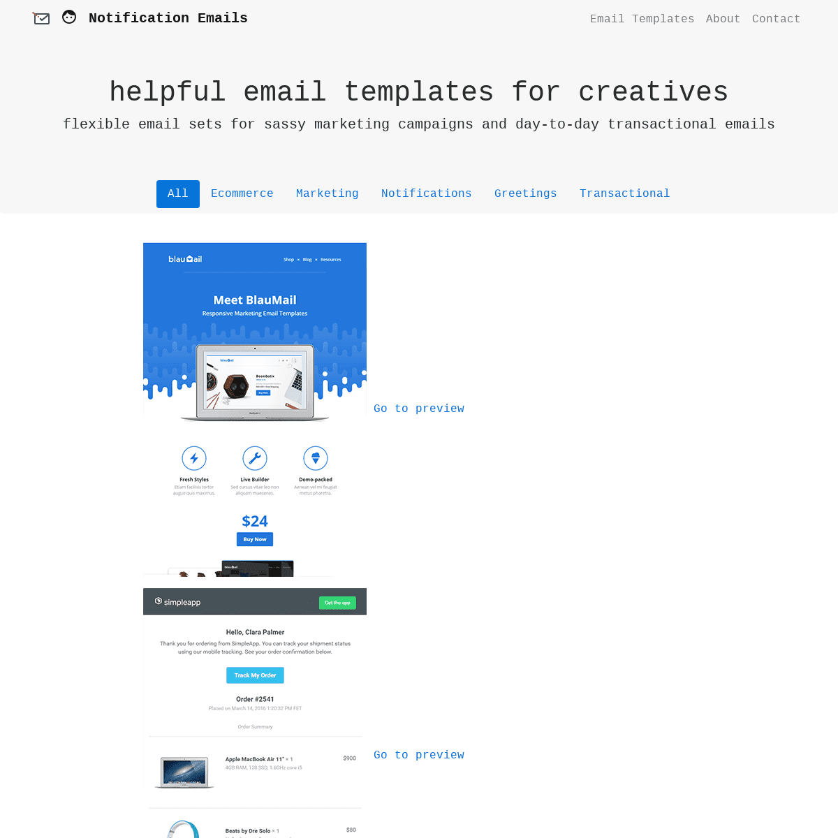 Notification Emails - Helpful email templates for creatives