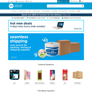 Warehouse Stationery – Office Products, Stationery and Technology