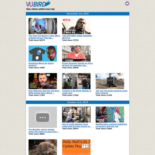 VUBIRD - The best videos from around the web. New videos added every day.