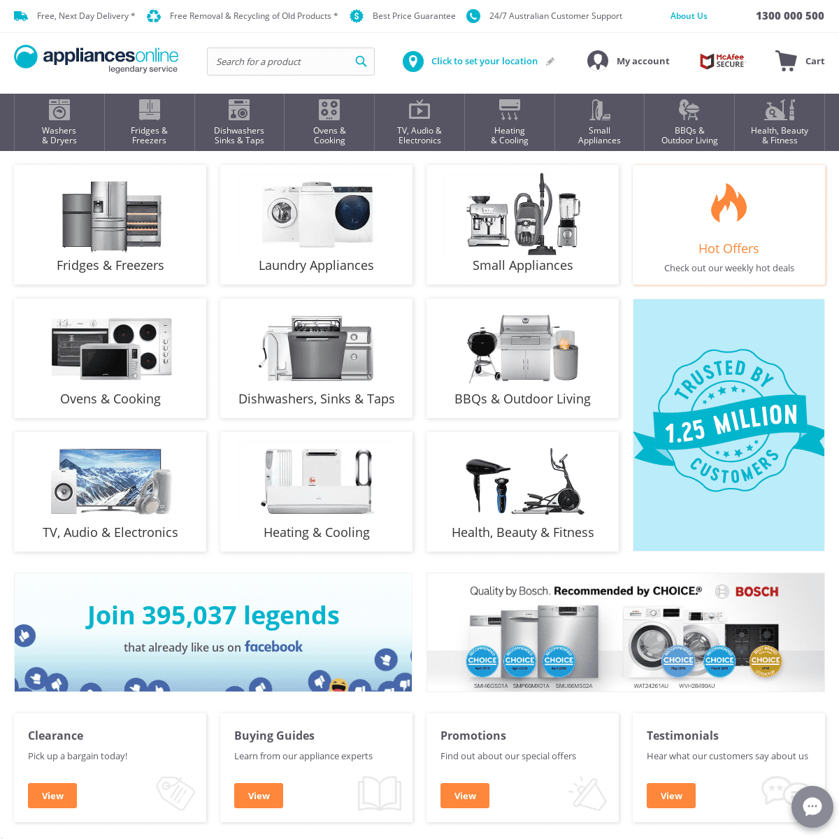 A complete backup of appliancesonline.com.au