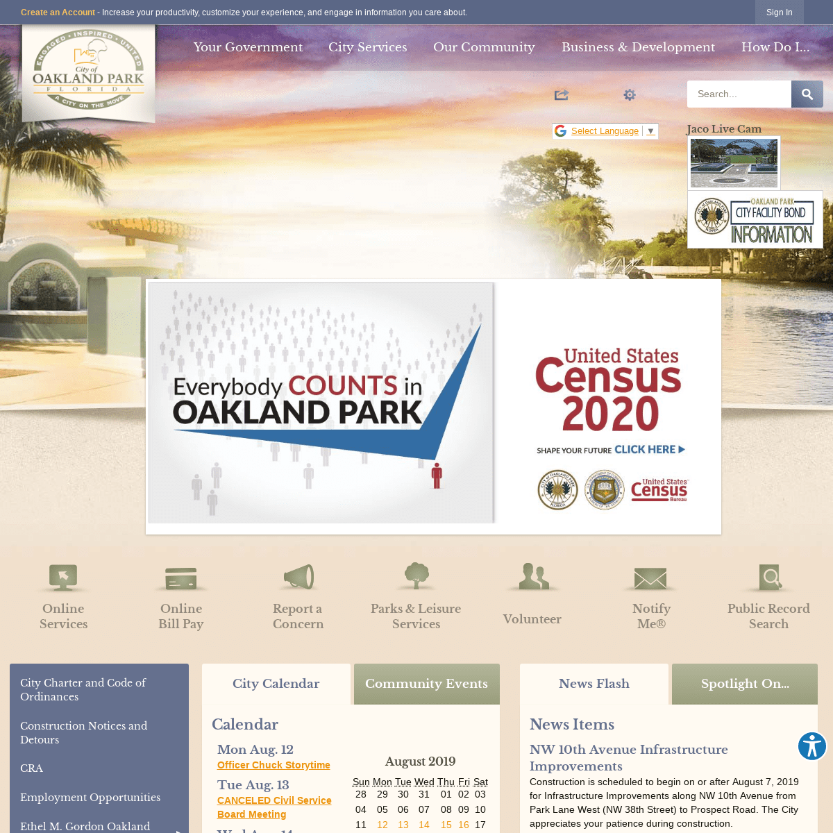 Oakland Park, FL - Official Website | Official Website