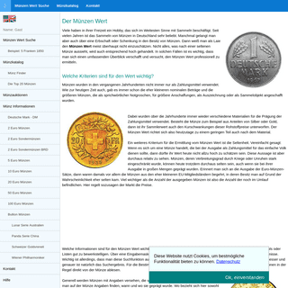 Münzen Wert, Preis und Informationen