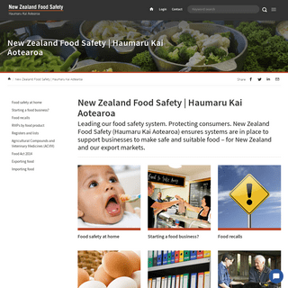 Haumaru Kai Aotearoa | NZ Food Safety | NZ Government