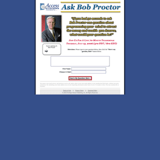 Alex Mandossian Access To Leaders Presents... Ask Bob Proctor