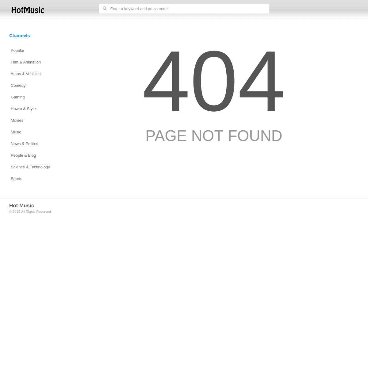 Page not found - Hot Music