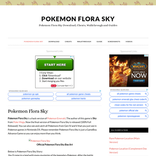 Pokemon Flora Sky ROM Hack GBA Official Page - Pokemon Flora Sky Download, Cheats, Walkthrough and Guides