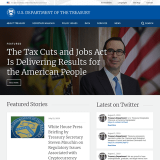 Front page | U.S. Department of the Treasury