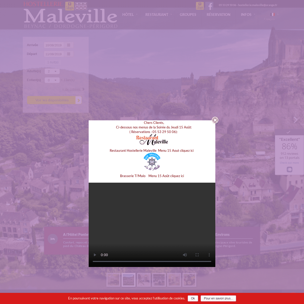 A complete backup of hostellerie-maleville.com