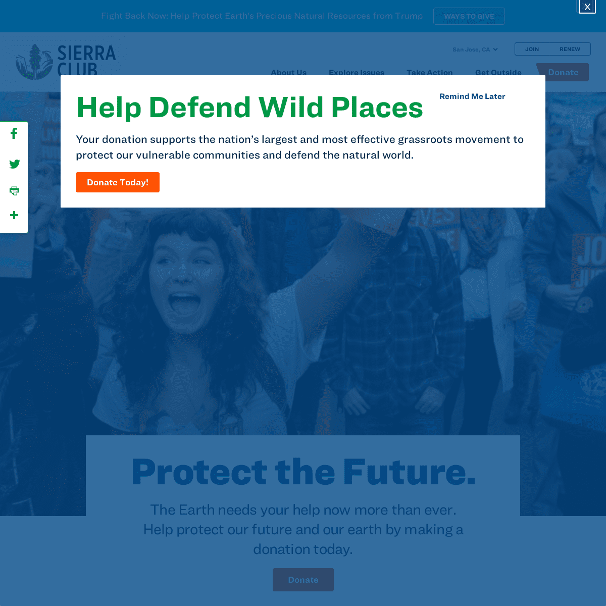 A complete backup of sierraclub.org