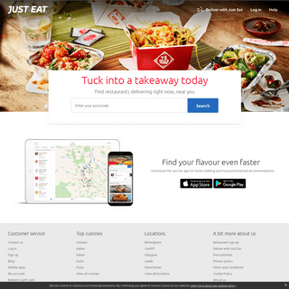 Order takeaway online from 30,000+ food delivery restaurants | Just Eat