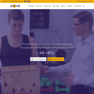 Physiotherapy and Rehabilitation Brisbane - Axis - Axis Physiotherapy - Axis Rehabilitation at work