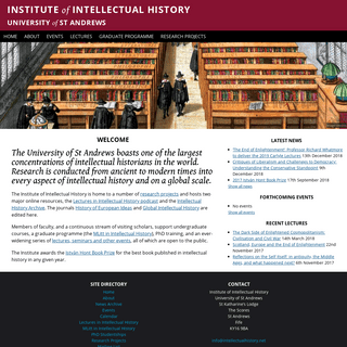 Institute of Intellectual History – University of St Andrews