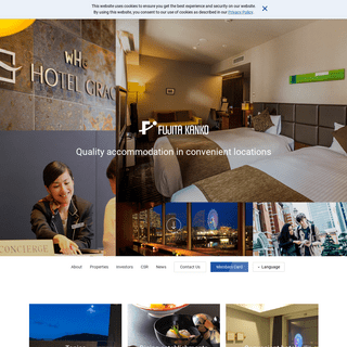 Fujita Kanko Inc. - Fujita Kanko Inc. is Japanâ€˜s leading tourism company and operates hotels, restaurants, wedding halls, leis