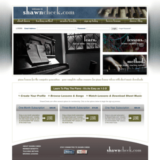 ShawnCheek.com | Shawn Cheek Easy Piano Lessons Series
