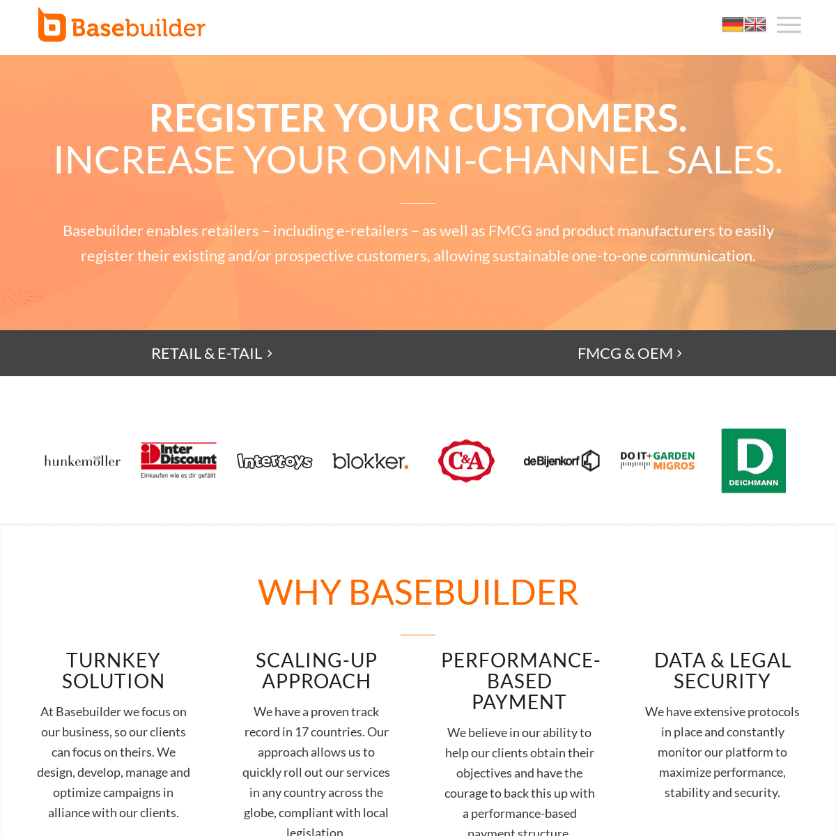 Basebuilder - Register your customers. Increase your omni-channel sales.
