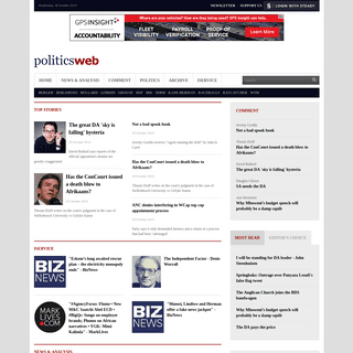 A complete backup of politicsweb.co.za