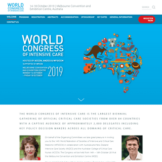 2019 World Congress of Intensive Care