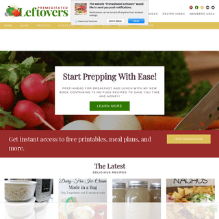 Premeditated Leftovers™ - Prep-Ahead Meals, Cooking Tips, and Frugal Living