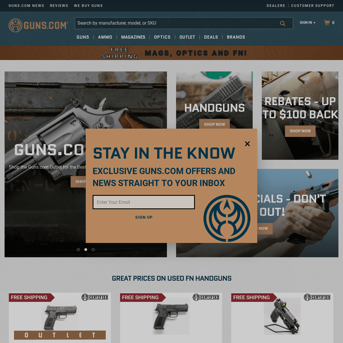 A complete backup of guns.com