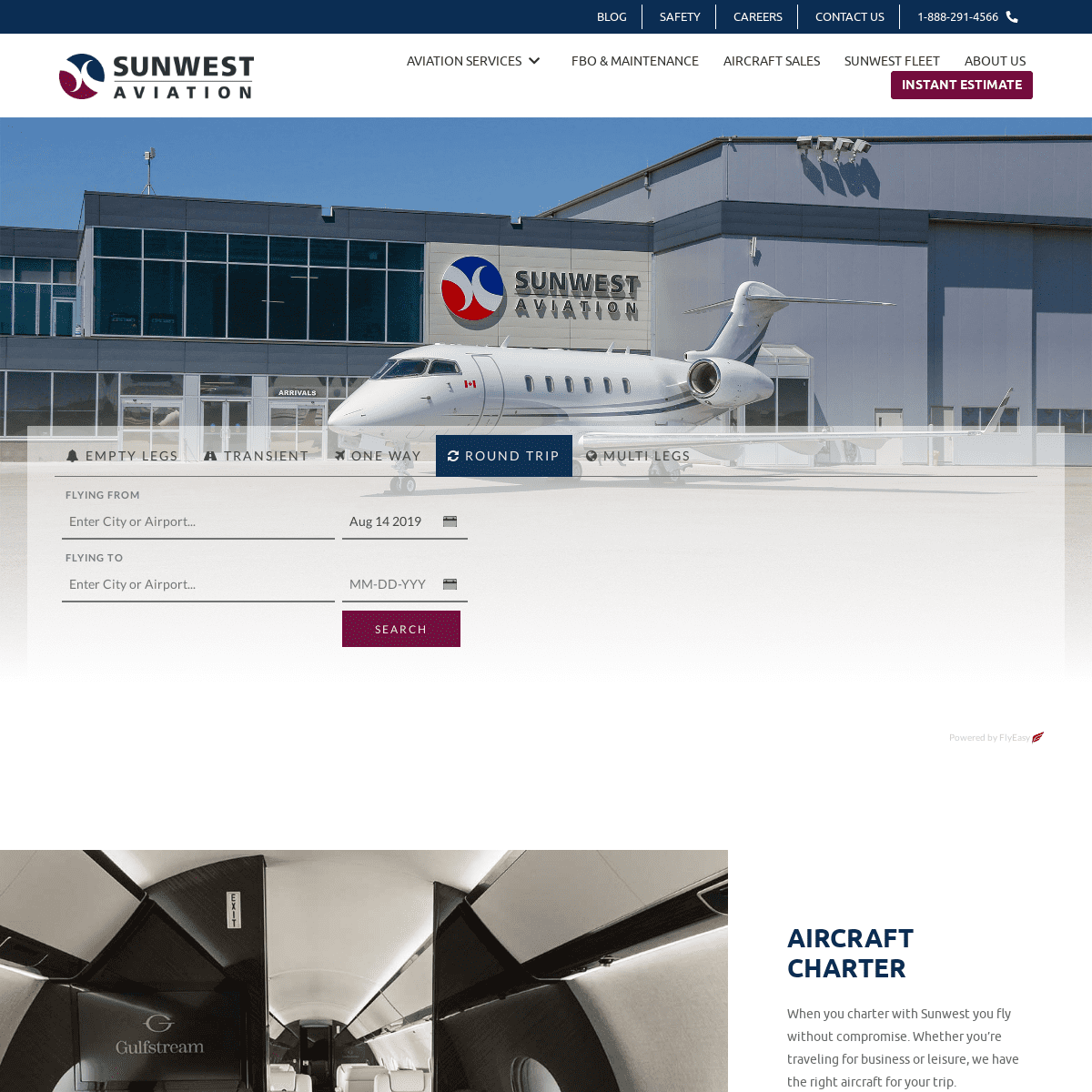 Sunwest Aviation - Private Jet and Aircraft Charters